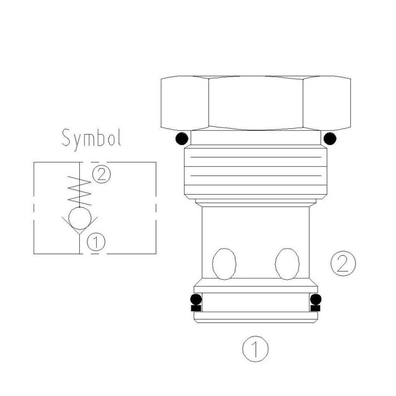 Poppet Type Check Valve CV16-20